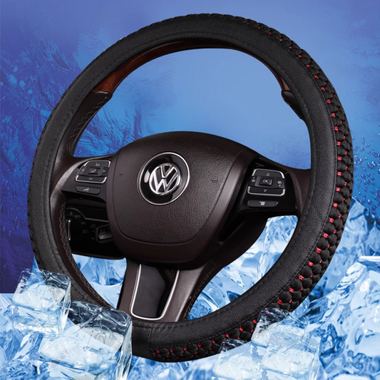 Universal Ice Silk Car Steering Wheel Cover - Slip-Resistant, Breathable, Sweat-Absorbent