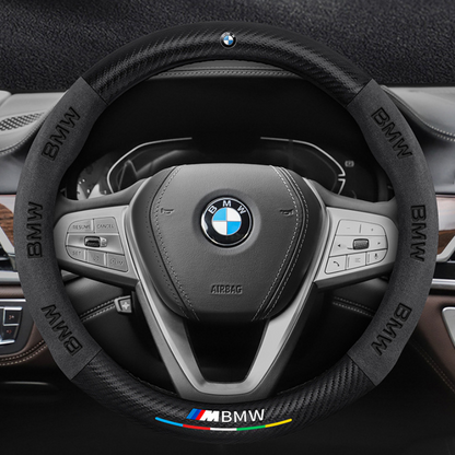 High Strength Carbon Fiber Suede Steering Wheel Cover - Anti-slip, Wear-resistant, Heat Stable, Stylish