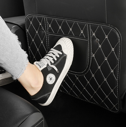 Car Backseat Kick Mat – Protects Seat Back from Dirt and Damage (Customizable with Car Logo)